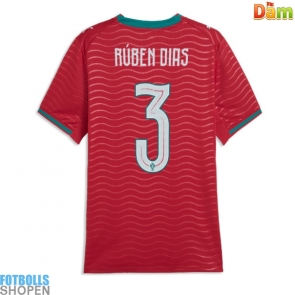 Billiga Portugal Ruben Dias #3 Hemmatröja Dam VM 2026 Kortärmad